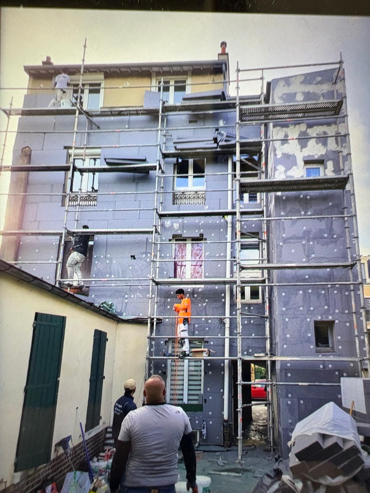 Isolation exterieure et enduit de facade maison maisons laffitte 78600 yvelines avant