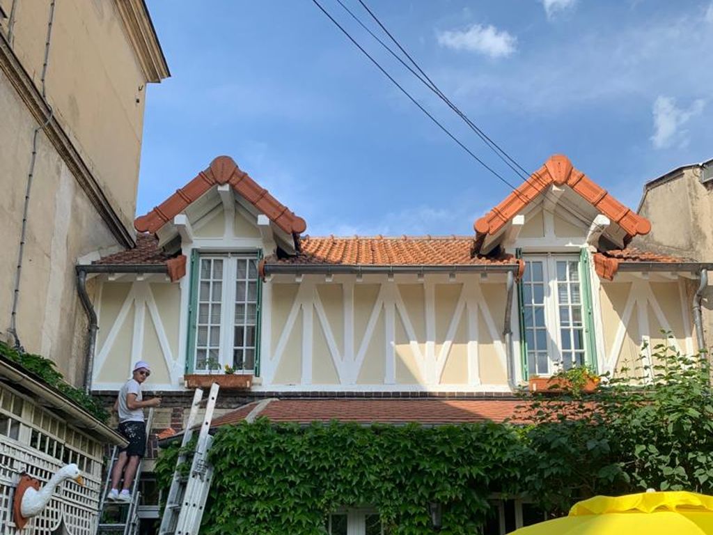 Ravalement facade crepi maison maisons laffitte yvelines après