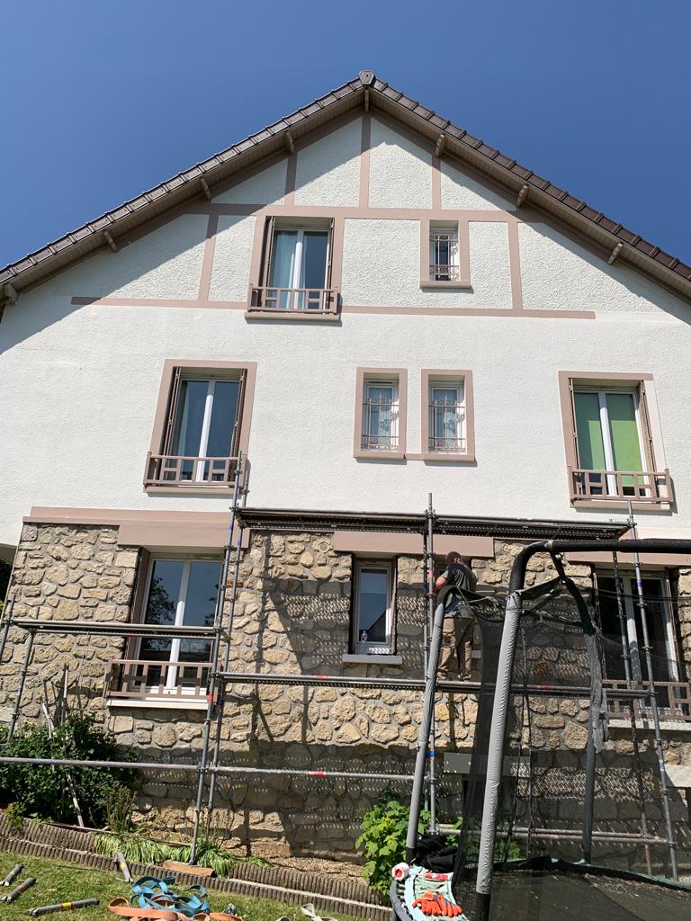 Ravalement facade crepi maison maisons laffitte yvelines